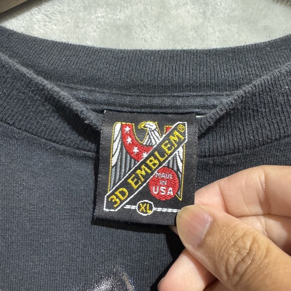 3D Emblem Born To Roam Wolf Sturgis Black Hills Rally‎ Shirt Mens XL Biker 90s - Picture 3 of 8